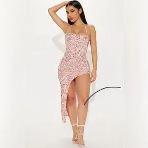 Fashion Nova Dresses Pink Petite Sequin Maxi Dress From